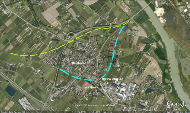 Nieuwe spoorlijn Arnhem - Wageningen - Tiel