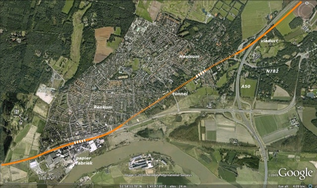 Nieuwe spoorlijn Arnhem - Wageningen - Tiel